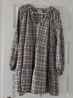 Show Me Your MuMu Black and White Plaid Birdie Dress.